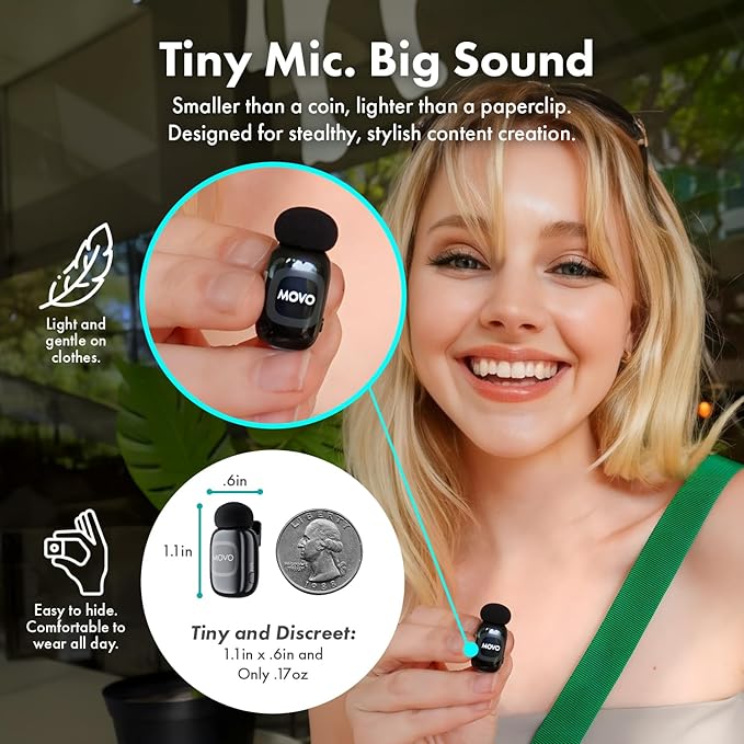 Movo NanoMic Wireless Lavalier Microphone - Image 3