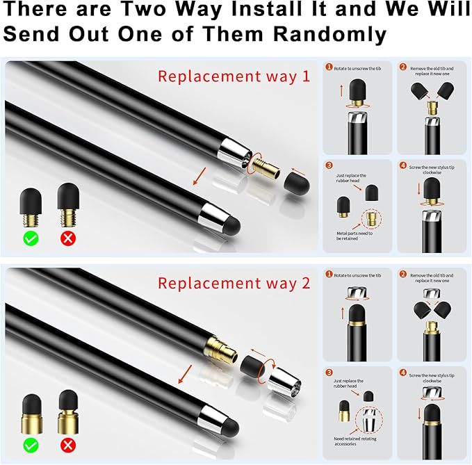 10 PCS Stylus, Stylus Pen for Touchscreen, Stylus 2-in-1 High Sensitivity & - Image 5