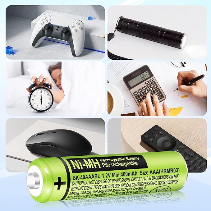 8 Pack BK-40AAABU Ni-MH AAA Rechargeable Battery - Image 5