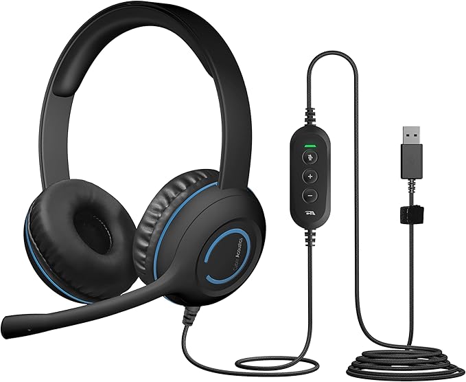 Cyber Acoustics USB Stereo Headset – Durable, and Clear Communication in by CyberAcoustics