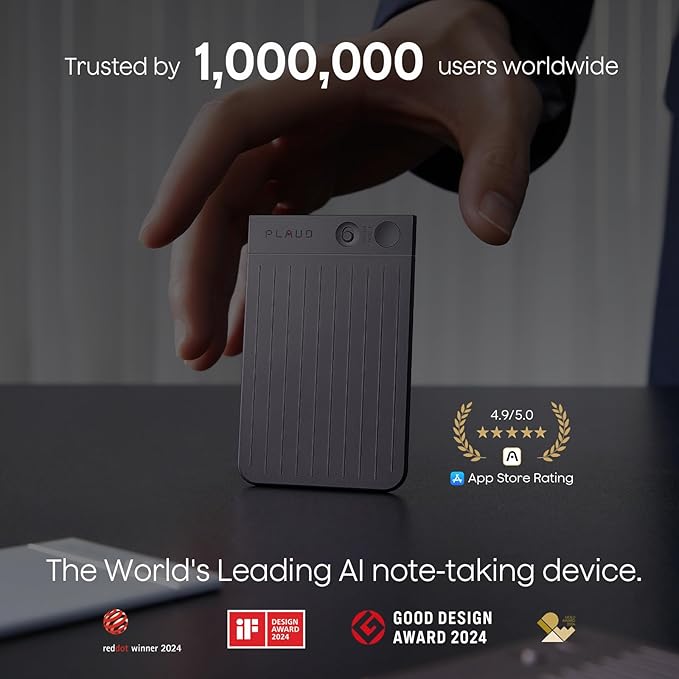 Plaud Note AI Voice Recorder, Voice Recorder w/Case, App Control, Transcribe & - Image 8