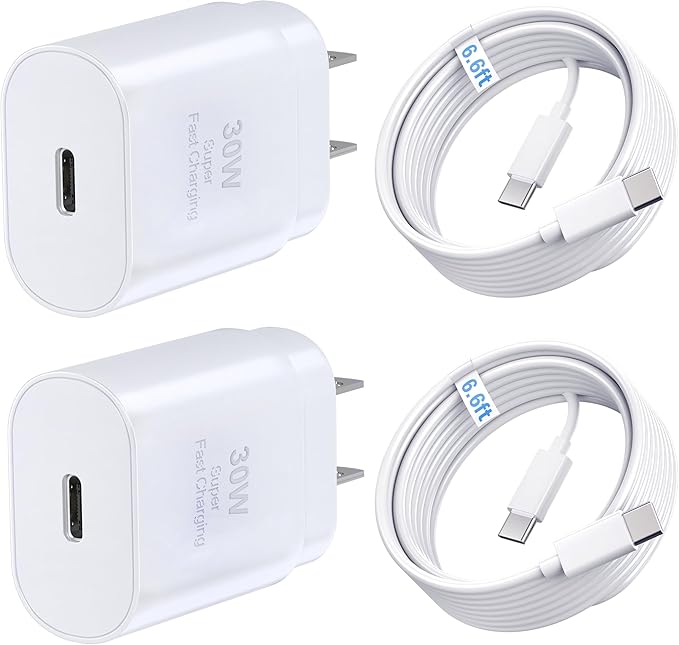 Phone 15 16 Charger, 30W Super Fast Charging, USB C Block Type C Cable Cord by TTC