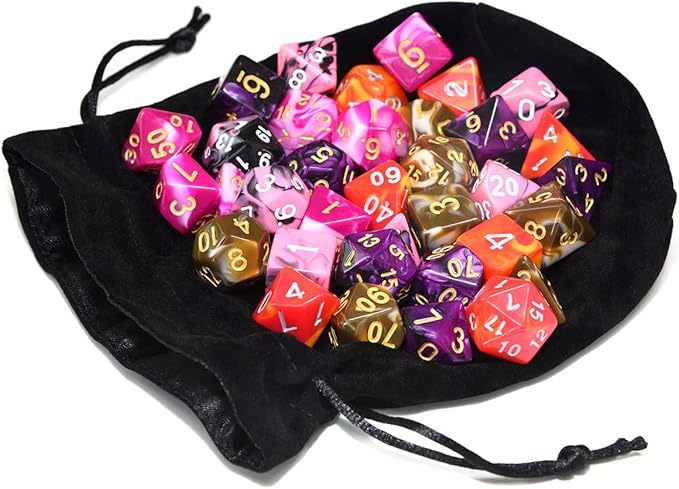 Assorted 5 Colors Polyhedral Dice Set - Image 5