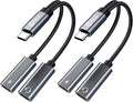 2PCS USB C Headphone Splitter, CCZ CA01 USB C to Type C Headphone Jack and by Yinyoo
