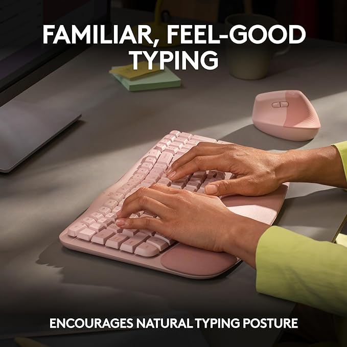 Logitech Wave Keys Wireless Ergonomic Keyboard - Image 3