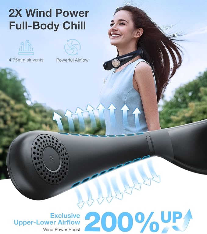 TORRAS COOLiFY Air Neck Fan Air Conditioner, 3D Airflow, Light Portable Fan - Image 5