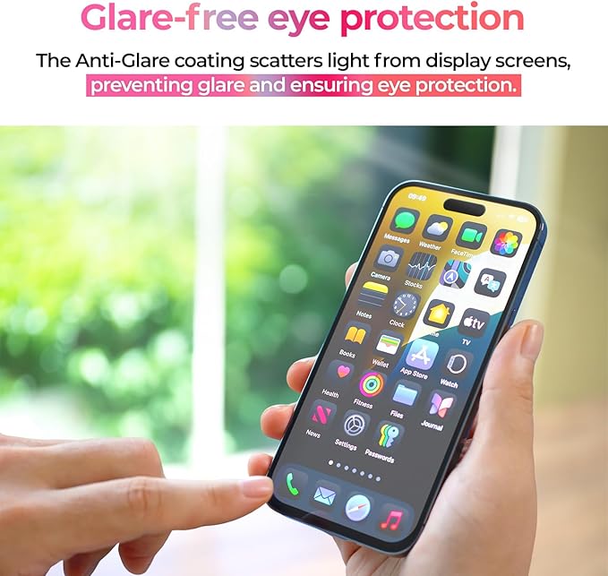 SIELO 2 Pack Matte Screen Protector, 9H Hardness Shatterproof & paper-feel PET - Image 6
