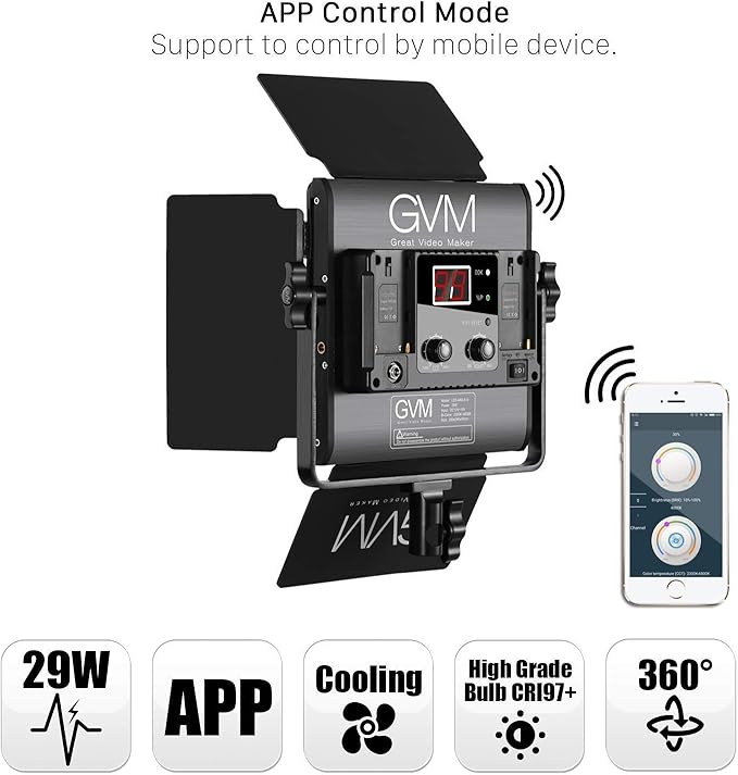 GVM Led Bi-Color Video Lights - Image 5