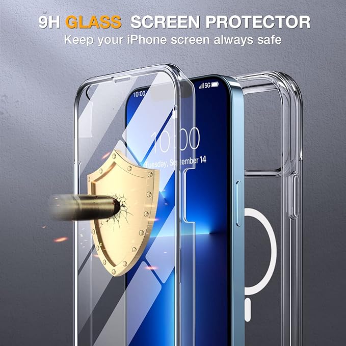 Miracase Magnetic for iPhone 13 Pro Max Case 6.7 inch, Upgrade Full-Body Clear - Image 5