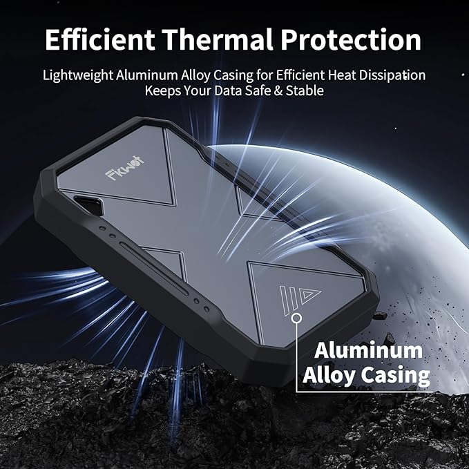 500GB Portable SSD, USB 3.2 Gen2 USB-C, IP68 Water & Dust Resistant, Shockproof - Image 8