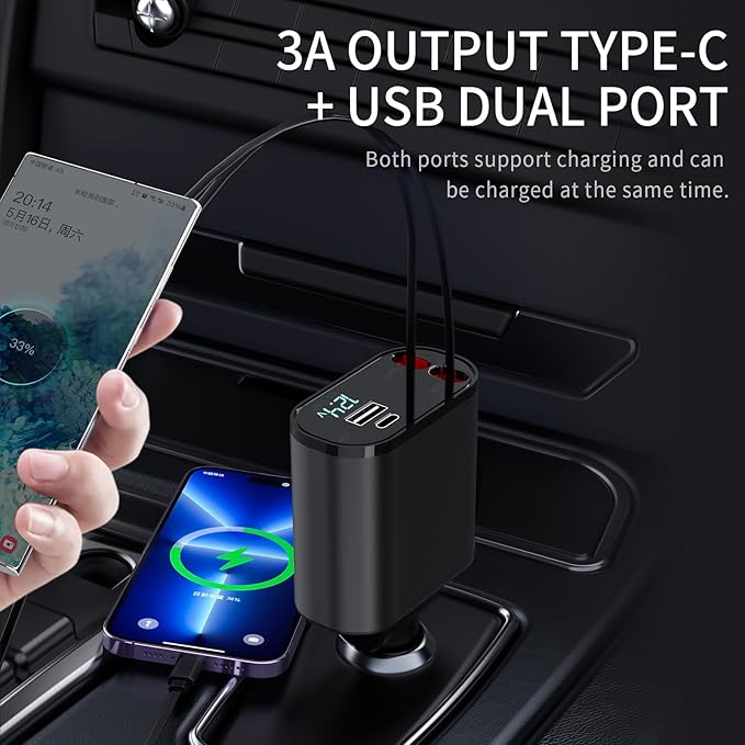 Retractable Car Charger Compatible - Image 3