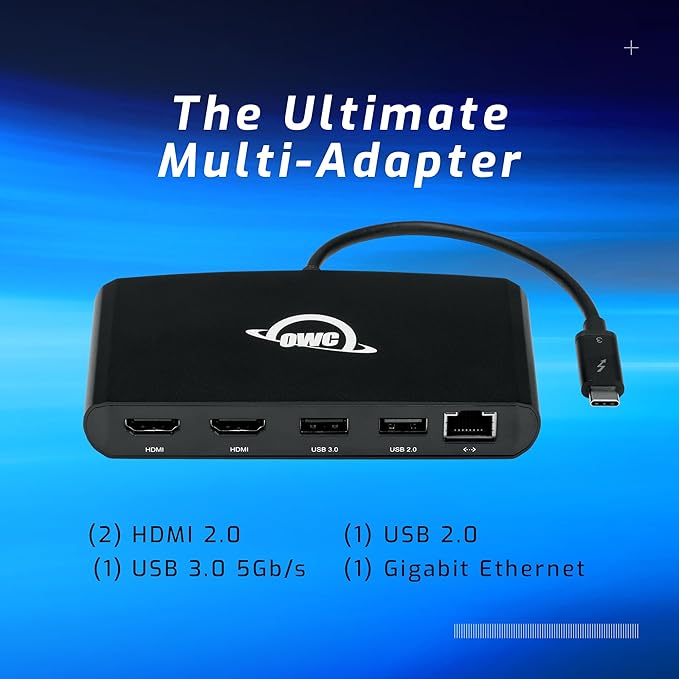OWC Thunderbolt mini Dock, Bus-Powered 5-Port Multi-Adapter - Image 2