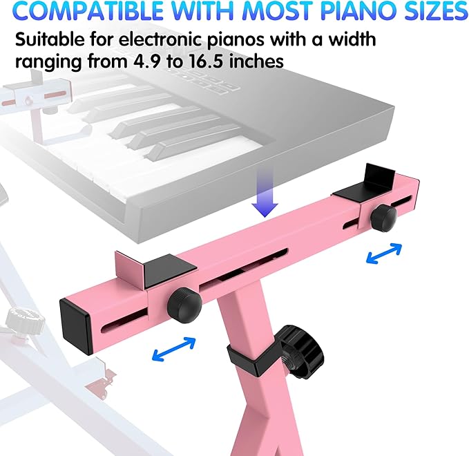 Universal Keyboard Stand, Z-style Heavy-Duty Piano Stand, Adjustable and - Image 3
