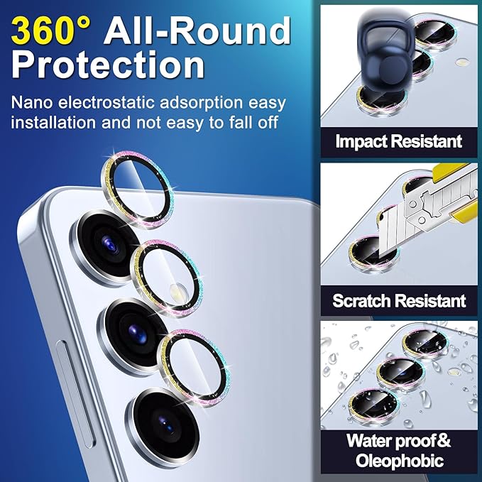 for Samsung Galaxy S25 Plus Camera Lens Protector, Individual Metal Ring - Image 3