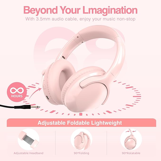 MIDOLA Bluetooth Headphones Over Ear 68H Playtime 6 EQ Wireless Headset - Image 6