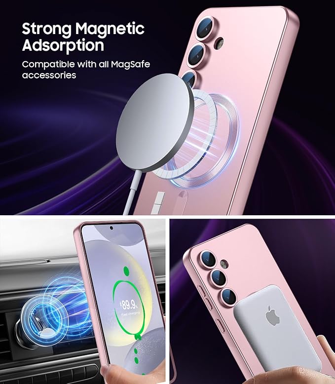 Magnetic for Samsung Galaxy S24 Plus Case Slim Soft Silicone Bumper Shockproof - Image 3