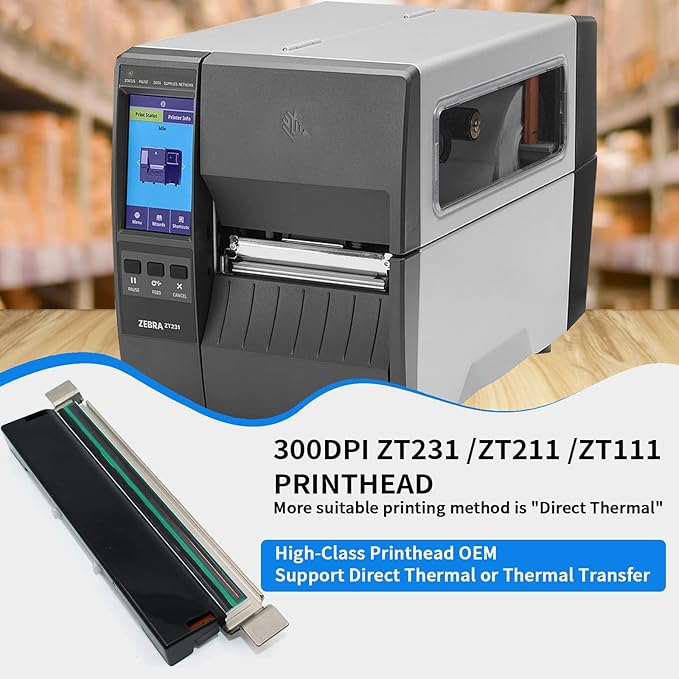 P1123335-013 New Printhead for Zebra ZT231 ZT211 ZT111 Thermal Industrial - Image 2