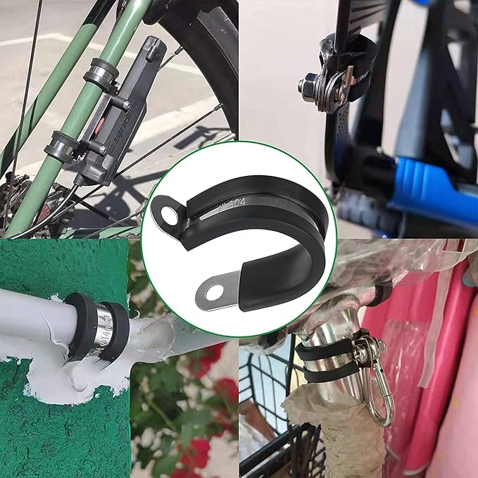 30pcs 3/16 Inch Cable Clamp, 304 Stainless Steel Rubber Coated Cushioned - Image 6