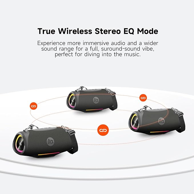 Portable Loud Bluetooth Speaker, 60W Large Subwoofer Wireless Bluetooth 5.3 - Image 6