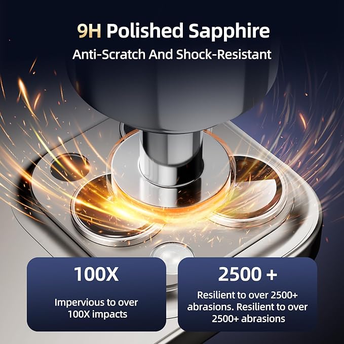 Compatible with iPhone 16 Pro Camera Lens Protector, 9H Metal Aluminum Alloy - Image 4