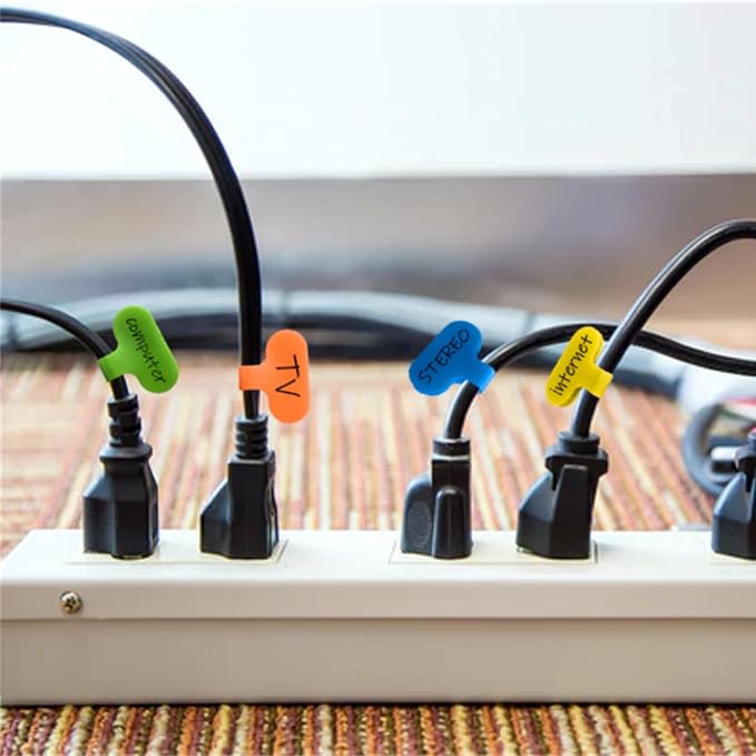 Mr-Label – Write on Cable Labels– Upgraded Clearer Writing Cord Tags- Cable Ties - Image 3