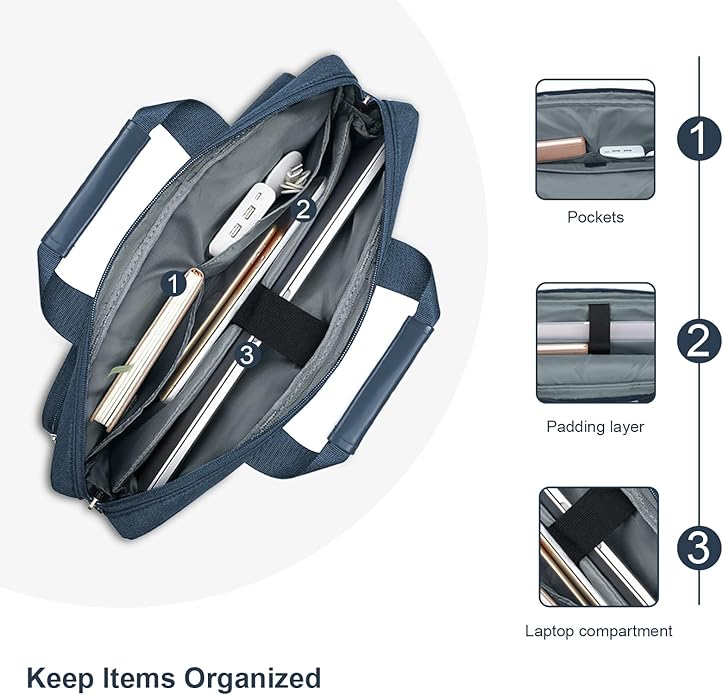 MOSISO Laptop Shoulder Bag, Computer Bag - Image 3