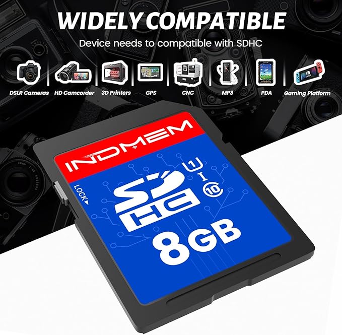 INDMEM SD Card 8GB, High-Speed Secure Digital Cards - Image 7