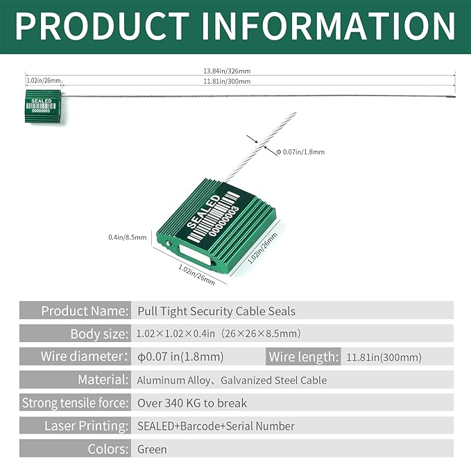50 Green High Security Cable Seals - Image 3