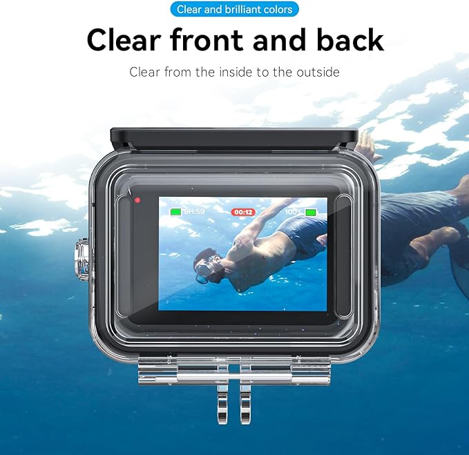 TELESIN Waterproof Case for GoPro Hero 13/12/11/10/9 Black, 60M/196FT - Image 4