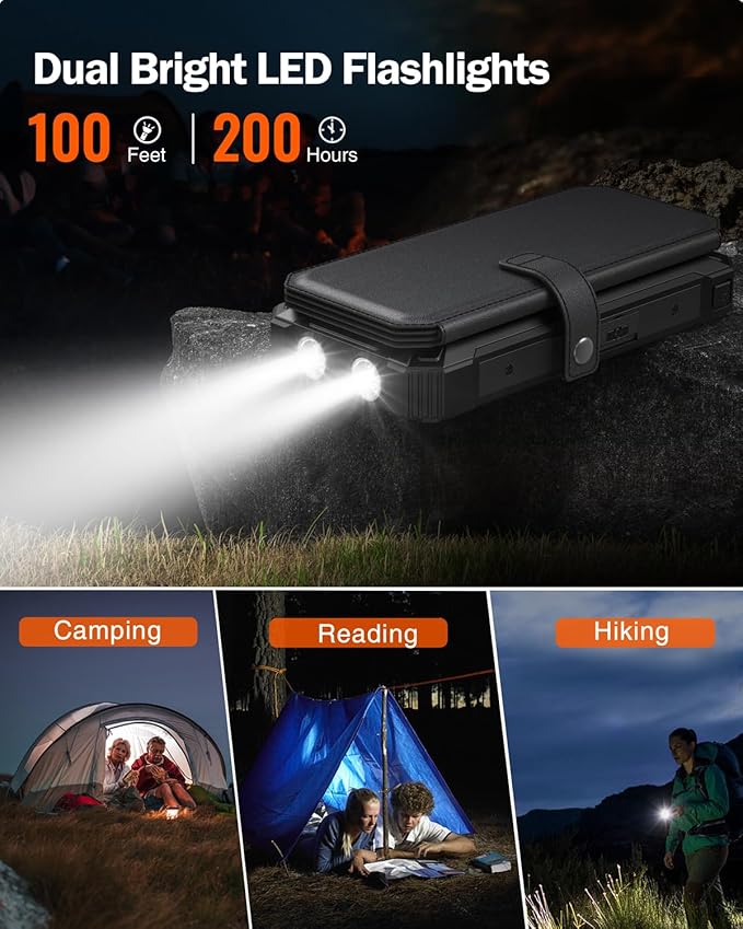 GOODaaa Solar Charger Power Bank, Portable Wireless Charger 36800mAh - Image 6
