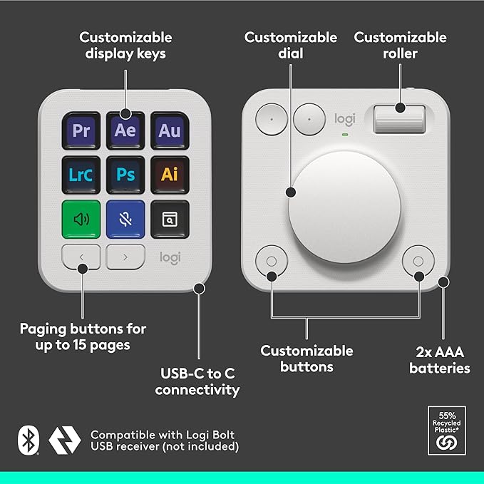 Logitech MX Creative Console, 9 Customizable LCD Keys, Stream Deck Accessories - Image 7