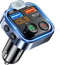 LENCENT FM Transmitter in-Car Adapter, Type-C PD 20W+ QC3.0 Fast USB Charger by LENCENT