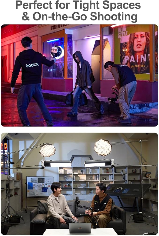Godox ML100R 110W RGB Portable LED Video Light, 1800K-10000K, Full HSI & CCT - Image 4