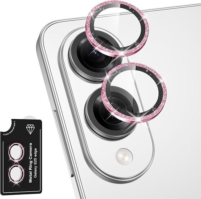 for Samsung Galaxy S25 Edge Camera Lens Protector, Individual Metal Ring by Btscase