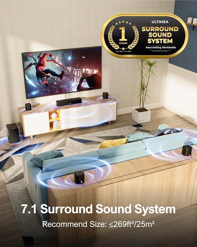 ULTIMEA 7.1ch Virtual Surround Sound Bar, Sound Bar - Image 2