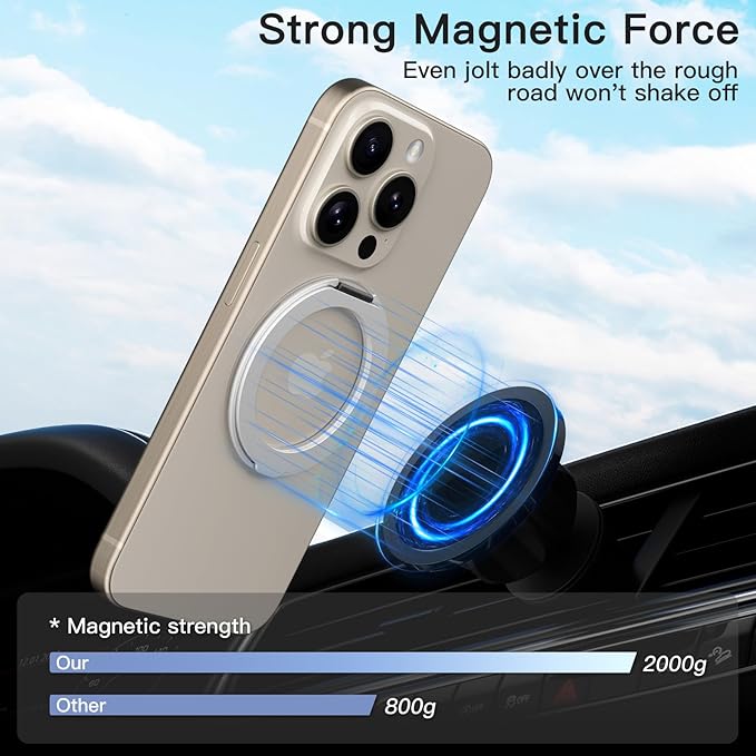 COOLQO 2Pcs 360 Spin Cell Grip Ring Phone Stand Magnetic Holders - Image 5