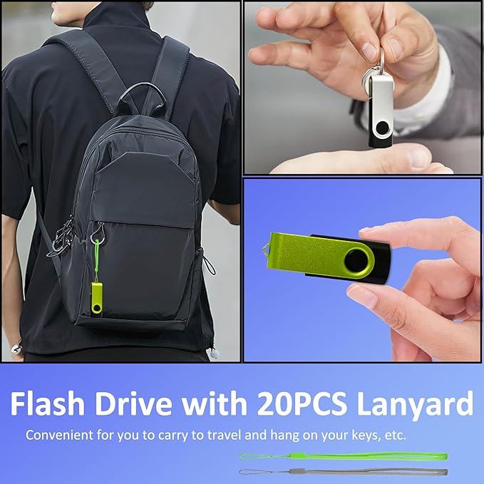 Thumb Drive 4GB FAT32 USB Flash Drives 20 Pack 4 GB USB 2.0 Jump Drives - Image 7