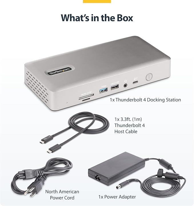 StarTech.com Universal USB4 & Thunderbolt 4 Docking Station, Quad Display on - Image 7