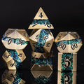 Metal RPG Dice Set, Mica Glitter Stripe Dice DND, Antique Bronze Dice 7pcs Set by Maywin