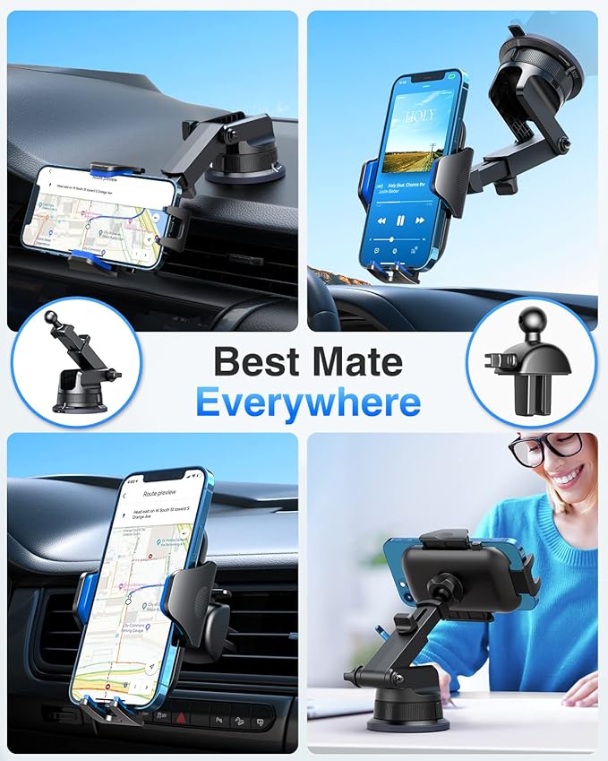 VANMASS Universal Car Phone Mount Dashboard Phone Holder, Handsfree Windshield - Image 4