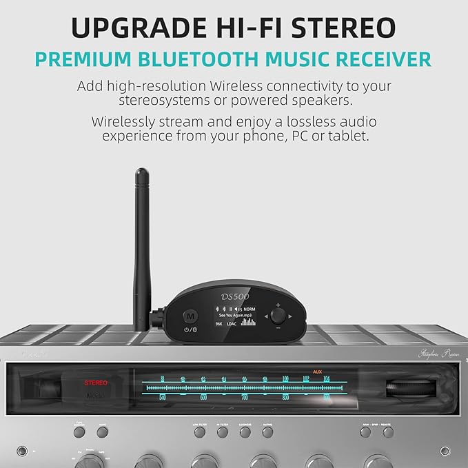1Mii DS500 LDAC Bluetooth Hifi Receiver, Long Range Bluetooth 5.1 Audio Adapter - Image 2
