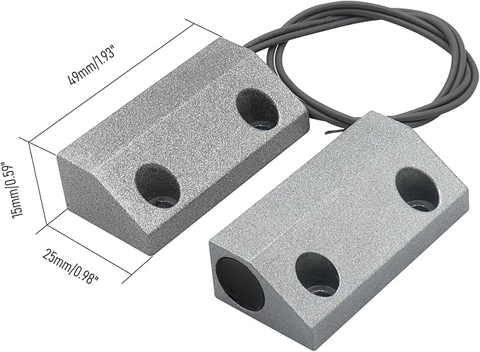 Magnetic Reed Switch Wired Surface Mount Normally Closed NC Contact Sensor - Image 2