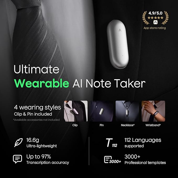 Plaud NotePin AI Voice Recorder, Voice Recorder - Image 5