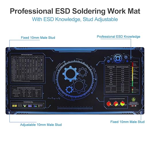 KooMall Large 48x24 Inch Anti Static Mat, Soldering Rubber Mat - Image 5