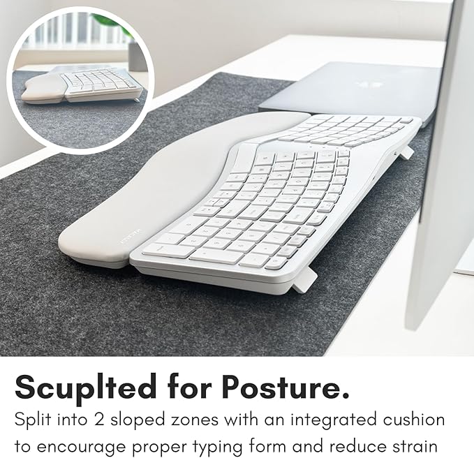 Macally Bluetooth Ergonomic Keyboard, Wireless Split Keyboard, Carpal Tunnel - Image 6
