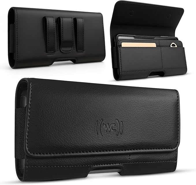 Phone Holster for Men with Credit Card Slot, Cell Phone Case, Fits iPhone by WirelessCity