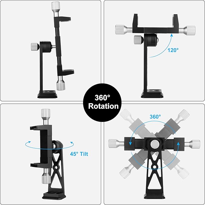 Peastrex Metal Phone Tripod Mount Extra Deep Clamp - Image 5
