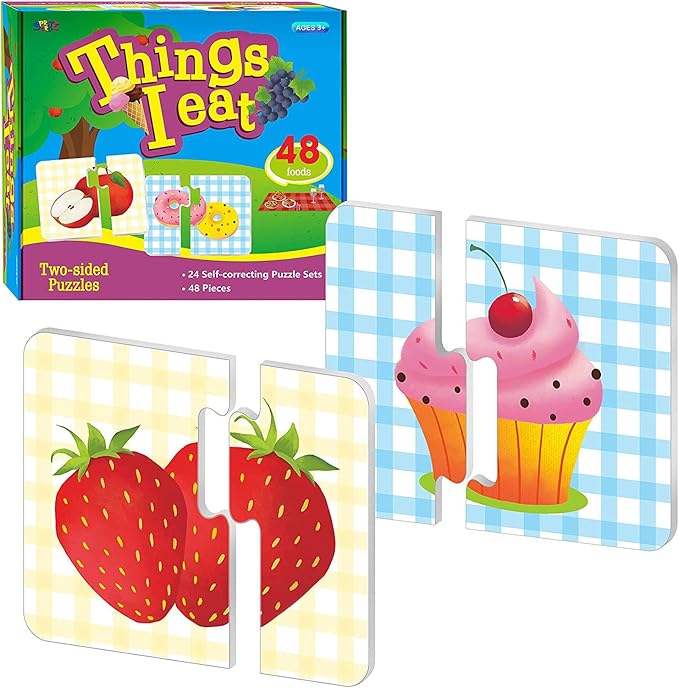 48 Food Matching Puzzles with Error-Correction Mechanism Pre-Primer in 2 Pieces by SpriteGru