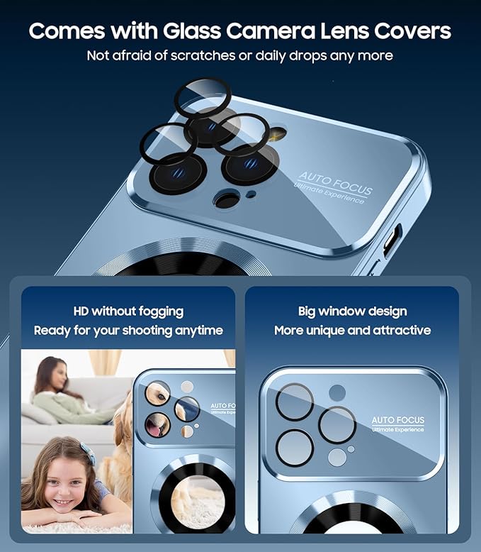 Magnetic for iPhone 13 Pro Case, Built-in Camera Lens Protector, Compatible - Image 2