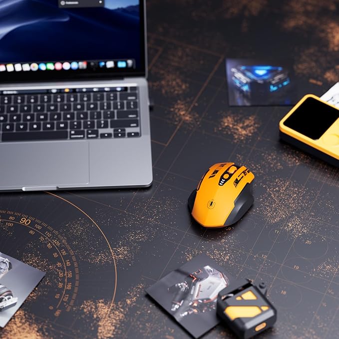 Bluetooth Mouse, Visible Battery Level, Rechargeable Ergonomic Wireless Mouse - Image 7